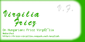 virgilia fricz business card